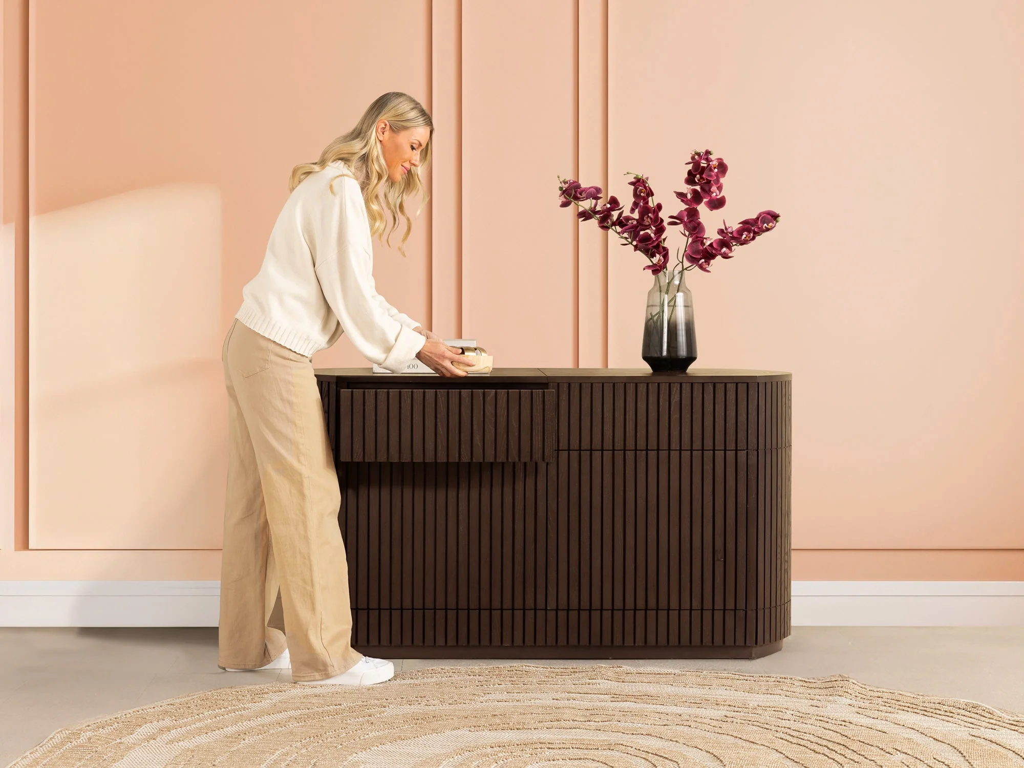 Transformer Round Sideboard - Panel Storage - Image 2